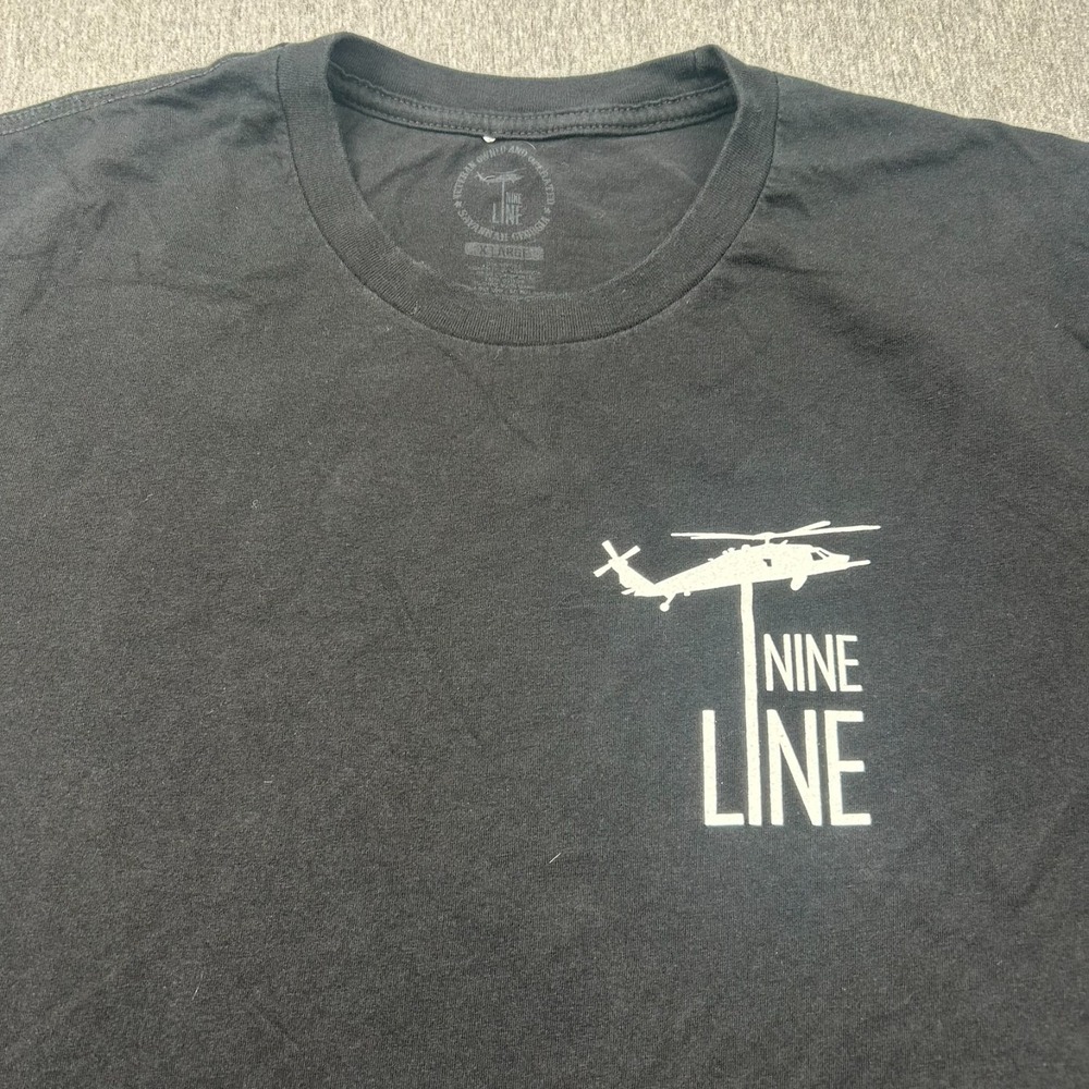 Nine Line Apparel American Flag Short Sleeve Tshirt Mens XL Black Veteran - Picture 4 of 14